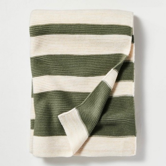 Hearth & Hand Other - Hearth & Hand Color block+Green+Oatmeal Throw
